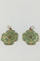  Scalloped Turquoise Earring