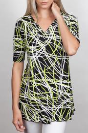  Printed Rousched Top