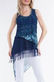  Blue Fringe Tunic