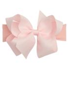  Headband W/6inch-bow Pastel-pink