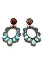  Textured Turquoise Earrings