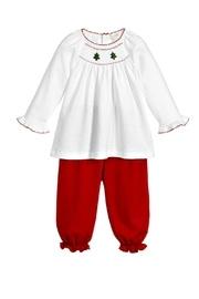  Christmas Smocked Pant-set