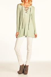  V Neck Lace Up Top