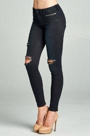  Dark Distressed Denim Jeans