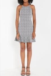  Black/white Plaid-print Dress