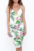  Floral Printed Bodycon Dress