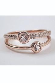  14k Rose Gold Morganite And Diamond Stackable Band