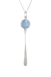  Druzy Blue-silver Pendant