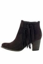  Brown Fringe-knot Bootie