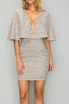  Plaid Cape Dress