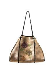  Perforated Neoprene Tote With Hand Painted Roses