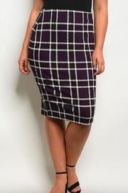  Purple Plaid Pencil-skirt