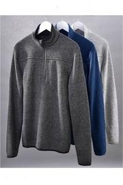  Men's Zippered Pullover