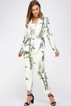  Leaf Print Pant-set