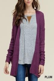  Waffle Cardi-plum