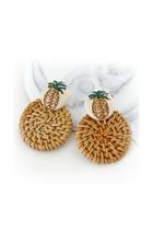  Rattan Pineapple Earrings