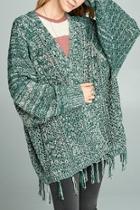 Knit-cardigan With Fringes