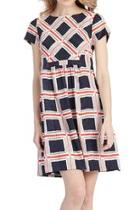  Lila Polyester-twill Trapeze Dress