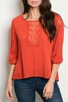  Rust Lace Top