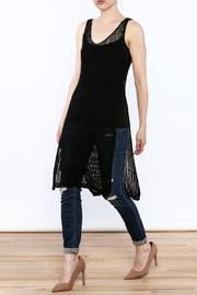  Sleeveless Knit Fishnet Top
