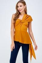  Twist One-shoulder Top