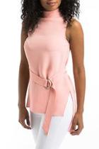  Sleeveless Belted Top