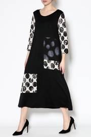 Black Printed Midi Dress