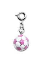  Pink Soccer Ball Charm