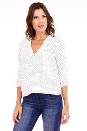  Polka Dot Crossover Blouse
