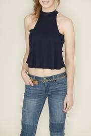 Navy Sleeveless Crop Top