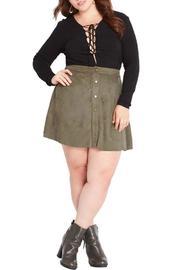  Olive Suede Skirt