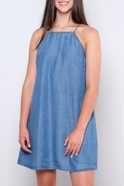  Denim Lace-up Dress