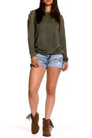 Caged Shoulder Sweatshirt