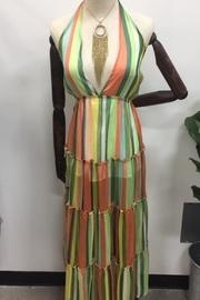  Halter Stripe Dress