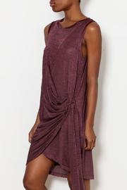 Unbalanced Shiny Knit Jersey Dress