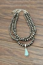  Natural-turquoise Navajo-pearl Necklace