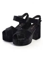  Paris Velvet Platform Heels