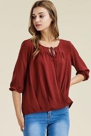  Burgundy Cross Top
