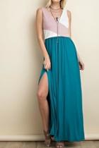  Mauve Teal Dress