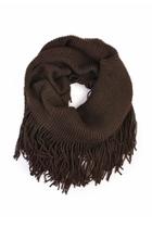  Solid Infinity Fringed Scarf