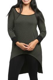 Striped Extra-high-low Tunic