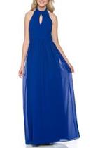  Blue Halter Gown