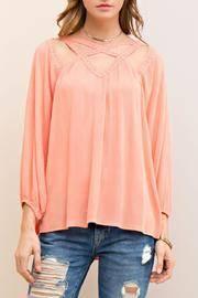  Peach Cutout Top