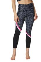  Diagonal Colorblock Printed 7/8 Legging