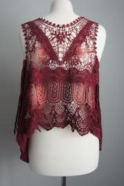  Tie-dye Fringe-lace Vest
