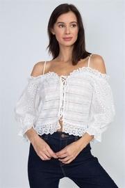  Eyelet Off-shoulder Top