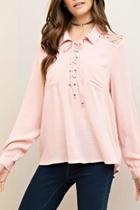  Crinkled Collared Blouse