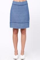 Frayed Detailed Skirt