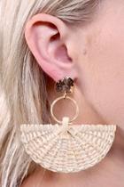  Rattan Fan Earrings