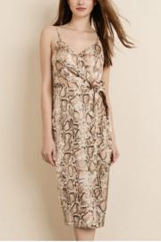  Snakeskin Wrap Midi Dress